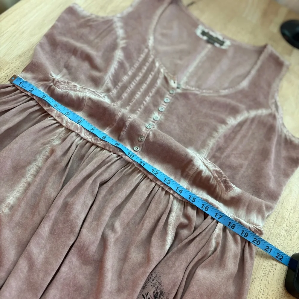 JOE BROWNS Bohemian Sleeveless Antique Rose Dress! Handkerchief Hem! GUC - Picture 13 of 15
